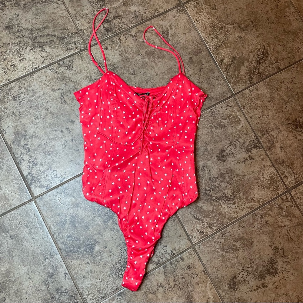 ZARA Satin Effect Bodysuit